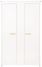 Biela detská šatníková skriňa 119x190x52 cm Anton – Roba