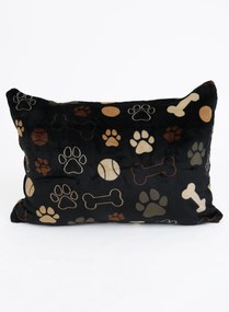 Obliečka na vankúš mikroplyš Exclusive 50 × 70 cm - Psie labky čierne