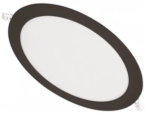 ECOLIGHT Zapustený LED panel 12W čierny - neutrálna biela