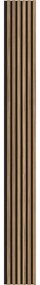 Mexen Lam-F, akustické stenové lamely 275 × 30 cm, plstený podklad 8 mm, technická dyha, orech svetlý, S105-275307-3015-017