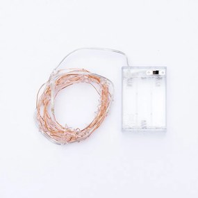 DECOLED Svetelná reťaz LED s hviezdami na batérie, teplá biela, 40 LED diód, 3,4 m