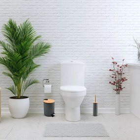 Tmavosivý nášľapný oceľový odpadkový kôš 5 l Adonis – Spirella