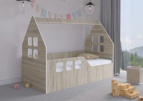 Wooden Toys Detská posteľ DOMEK SONOMA 160x80 (vľavo)