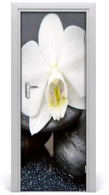 Fototapeta na dvere orchidea zen 75x205 cm