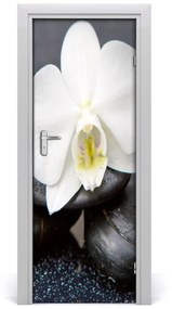 Fototapeta na dvere orchidea zen 85x205 cm