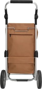 Beagles Hnedý kvetovaný nastaviteľný nákupný vozík na kolieskach “Hercules“