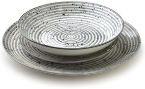Porcelánová sada 18 ks STRIPES GREY šedá