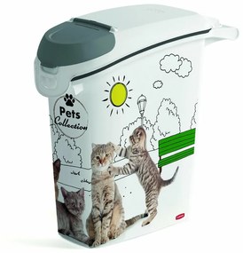 Curver Kontajner na krmivo, vzor mačky, 23 l, 10 l