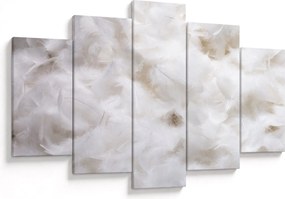 Obraz - Biele perie (150x105 cm)