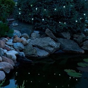 DECOLED Vonkajšia reťaz SOLAR 10 m, ľadovo biela, 100 diód