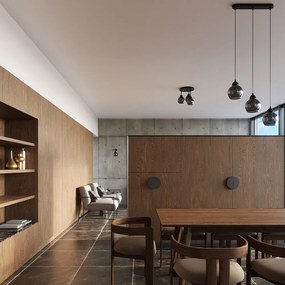 Čierne stropné svietidlo ø 15 cm Grande – Sollux