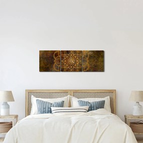 Obraz - Mandala radosti (s hodinami) (90x30 cm)