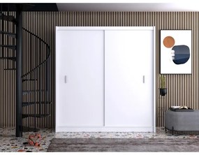 Šatní skriňa SAPHIRA 203x215 cm biela s posuvnými dverami