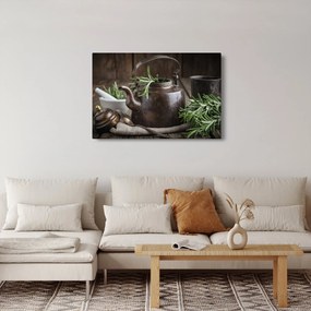 Obraz - Kanvička s rozmarínom (90x60 cm)