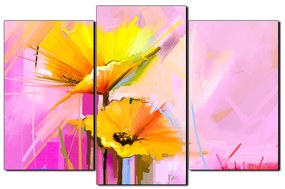 Obraz na plátne - Abstraktná maľba, jarné kvety reprodukcia 1269C (135x90 cm)