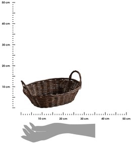 Košík na pečivo Oval Dark, 28x21 cm