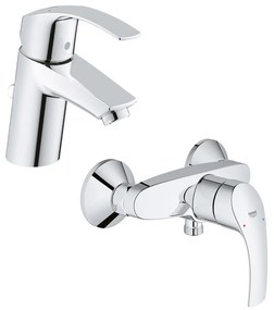 Set sprchová batéria Grohe Eurosmart 33555002, umývadlová batéria Grohe Eurosmart 33265002