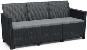 Allibert CLAIRE 3 SEATERS SOFA - grafit