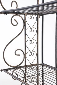 Kovová polica regál Anja - Bronzová