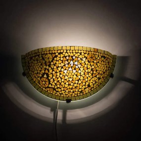 Mosaic orient lampa nástenná s vypínačom Moon AMBER 30*17