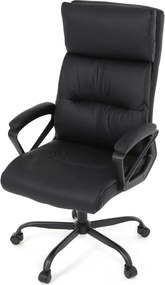 Kancelárske kreslo PEDRO — ekokoža, čierna