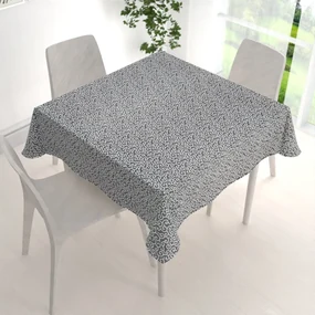 Biante Bavlnený štvorcový obrus Sandra SA-258 Ornamenty na tmavo sivom 80x80 cm