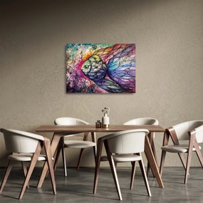 Sklenený obraz - Farebná rybička (70x50 cm)