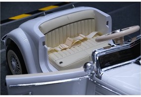 LEAN CARS Elektrické autíčko Mercedes Benz 540K Retro - biela - nosnosť 100KG!!! - motor 4x45W - batéria 12V10Ah - 2023
