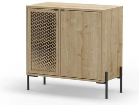 Nízka komoda v dekore duba v prírodnej farbe 80x80 cm Inca – Marckeric