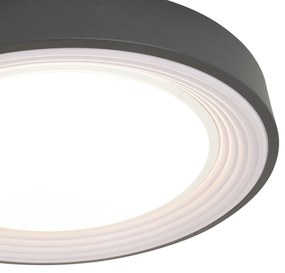 Moderné stropné svietidlo sivé s bielou farbou 38 cm vrátane LED stmievateľné RGB - Kanton