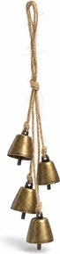 Vianočná závesná dekorácia GOLDEN BELLS 35 cm, zlatá