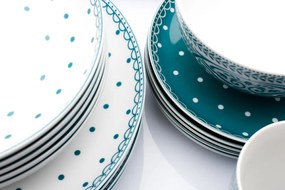 Thun 1794 Jídelní souprava, Kodaň, petrolej, karlovarský porcelán, Thun, 30 d.