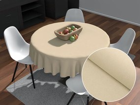 Biante Veľký dekoračný okrúhly obrus BKU-108 Krémovo béžový Ø 270 cm