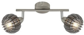Briloner 2852- 026 - Bodové svietidlo RETRO 2xE14/5,5W/230V kaučukovník