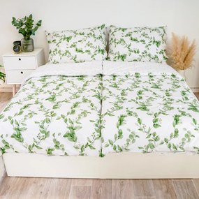 Stanex Krepové obliečky Eukalyptus obojstranný, 140 x 200 cm, 70 x 90 cm, 140 x 200 cm, 70 x 90 cm