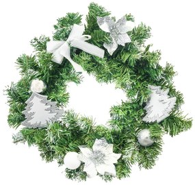 Bestent Vianočný veniec 40cm Silver