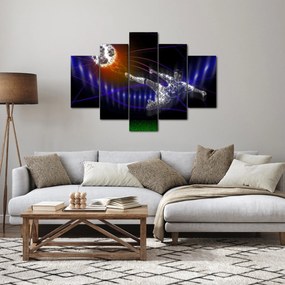 Obraz futbalistu v skoku (150x105 cm)