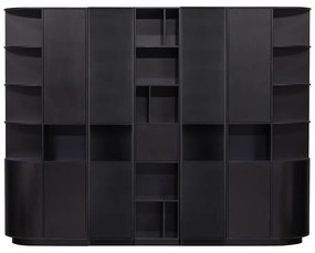 Čierna modulárna knižnica z borovicového dreva 276x210 cm Finca – WOOOD