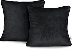 Obliečky na vankúše AmeliaHome Velvet Piping čierne