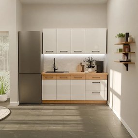 Kuchynská linka Vigo Biely Lesk 180cm bez pracovnej dosky