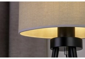 Duolla - Stolná lampa OVAL 1xE27/15W/230V pr. 30 cm šedá