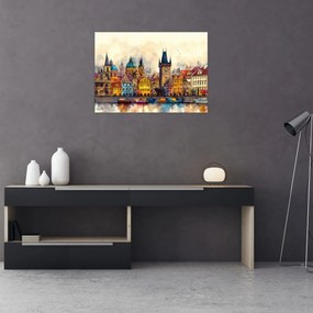 Obraz - Jeseň v maľovanom meste (70x50 cm)