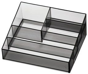 Matne čierny kúpeľňový organizér na kozmetiku z recyklovaného plastu Nail Station - iDesign