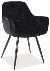 Jedálenská stolička CHERRY MATT VELVET Farba: Čierna / velvet 99