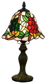 Tiffany stolná lampa Bell 101 - Huizhou Oufu Lighting v.36xš.20,sklo/kov,40W