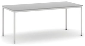 Jedálenský stôl, 1800 x 800 mm, sivá podnož, sivá