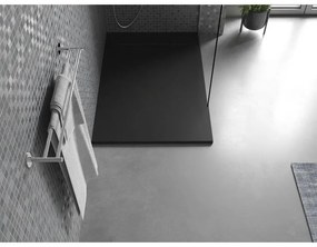 Mexen Otto, SMC obdĺžniková sprchová vanička 100 x 80 cm, čierna, 4N708010