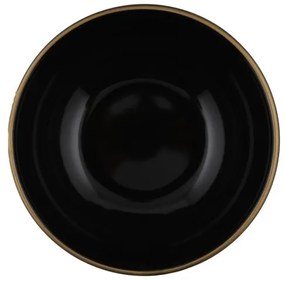 Keramický riad, set, lesklá čierna