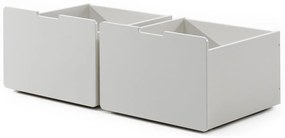Biele zásuvky pod detskú posteľ 2 ks Pino – Vipack