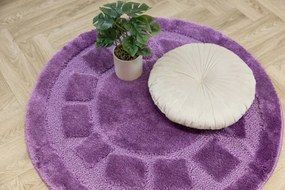 Kúpeľňový koberček Ocean fialový kruh
